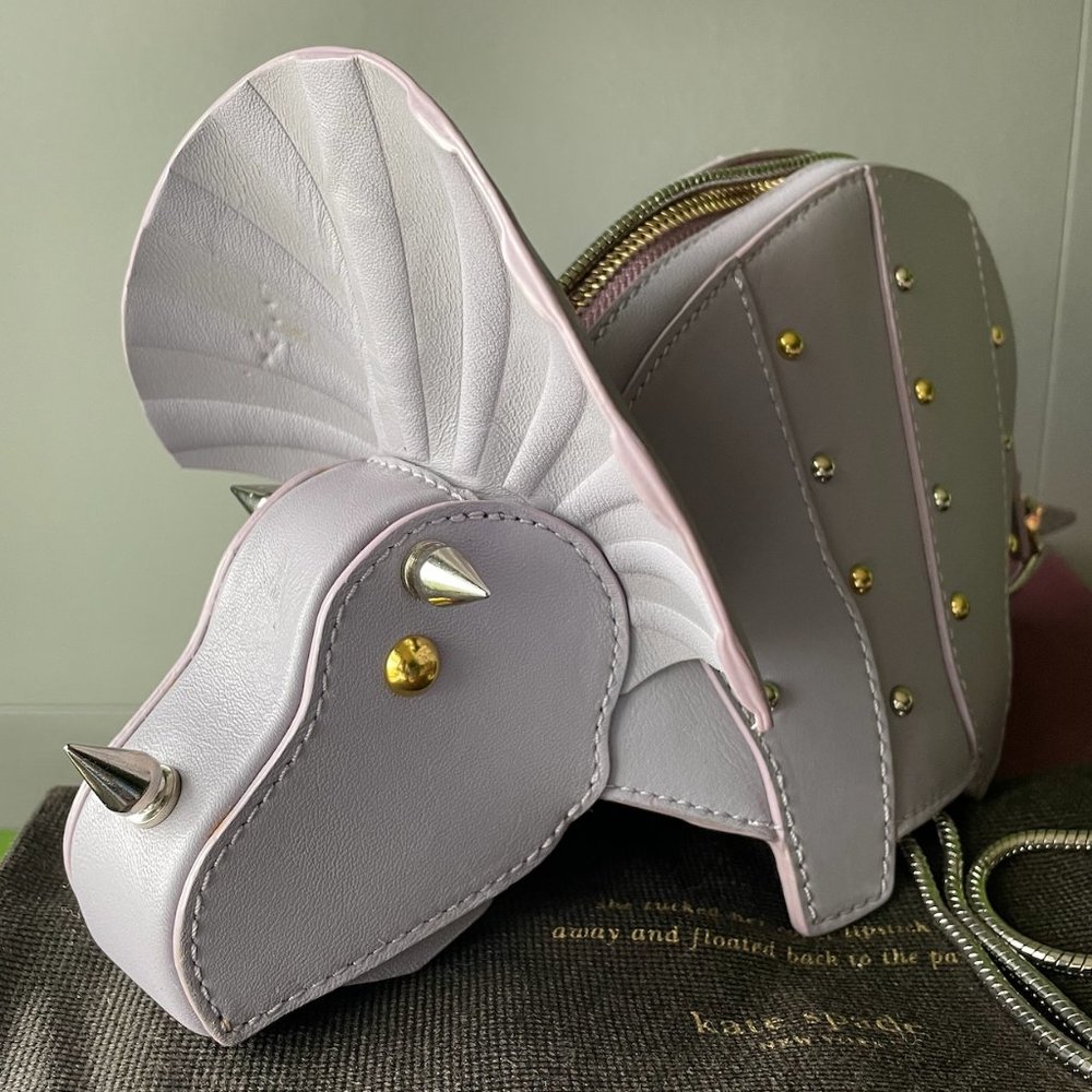 kate spade whimsies triceratops crossbody purse - Picture 8 of 13